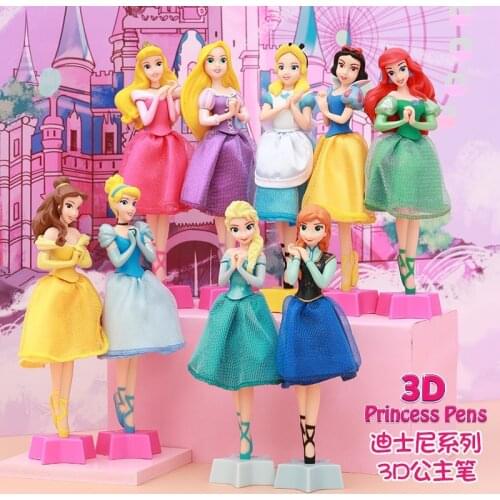 Disney Princess Pen Character Ballpoint Pen Cartoon Ballpoint Pen Creative Student Toy Pen Gel Pen School Gift
