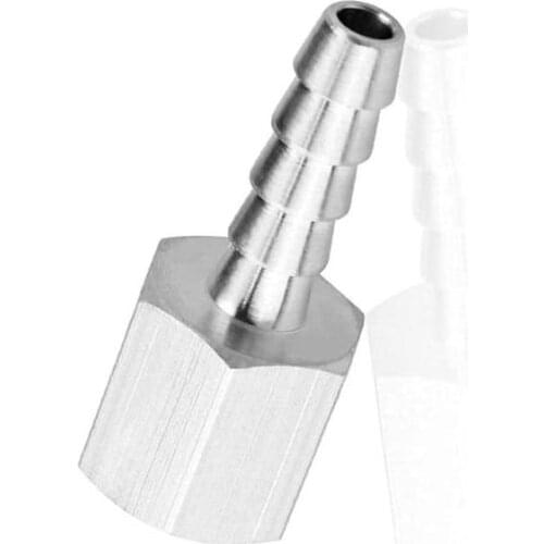 The Bar Production Stainless Steel 316 Barb Fitting Coupler 1/4" Hose ID x 1/4" Female NPT Air Fuel Water