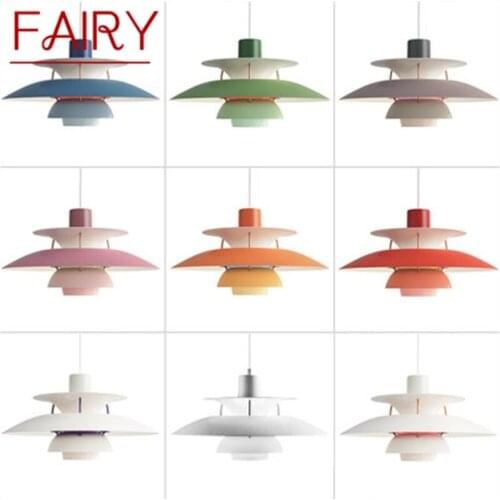 FAIRY Nordic Creative Pendant Light Modern Colorful LED Lamps Fixtures for Home Dining Room Decoration