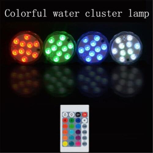 LED aquarium pool lamp underwater lamp waterproof remote control RGB candle lamp vase base lamp color changing lamp