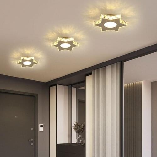LED Flush Mount Ceiling Lighting Fixtures For Bedroom Kitchen Aisle Lamp Modern Led Crystal Chandelier Home Decor Hallway Light