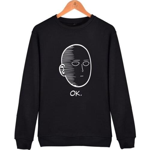 One Punch Man Saitama Sweatshirt Capless Hoodie plus size Pullovers anime unisex hoodies and Sweatshirts casual blouse shirt