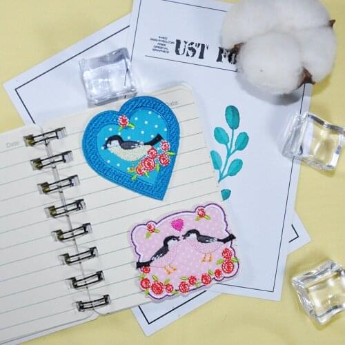 Flower Bird Embroidered Patches Iron on Sewing Parches for clothes applique embroidery DIY Supplies Crafts Sticker