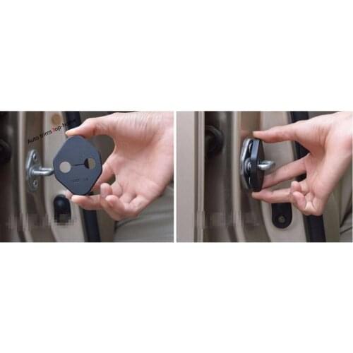 Yimaautotrims Accessories Fit For Honda FIT Jazz 2014 - 2019 Door Lock Buckle Cover Pad Guard Plastic Protective Cover Kit