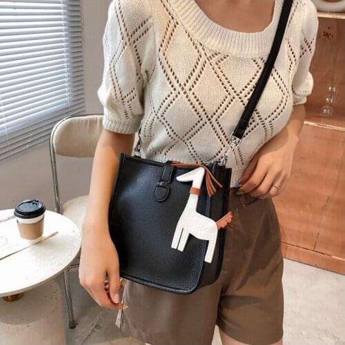 PU fashion ladies one-shoulder small square bag Trendy all-match one-shoulder diagonal handbag Fashion zipper shopping totes