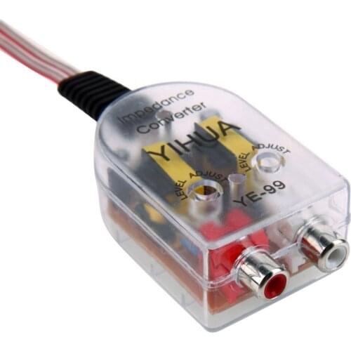 12V RCA Line Car Stereo Radio High To Low Amplifier Impedance Converter High Quality Car Audio Converter Universal