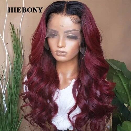 1B99J Body Wave Lace Front Human Hair Wigs with Baby Hair 1B99J Body Wave 13x6 Lace Front Wigs Bleached Knots for Black Women
