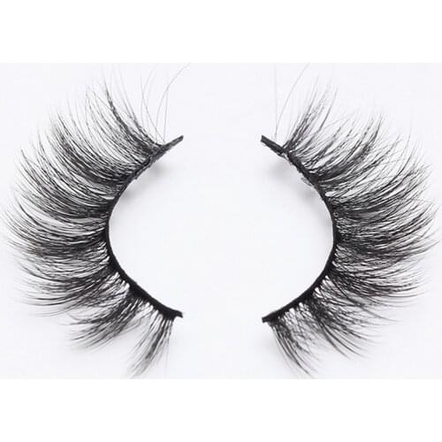 2Pair 3D Handmade Natural Eyelashes Long Cross Eye Lash Extension Stereoscopic Curl Magnetic False Eyelashes