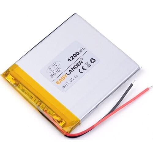 3.7v lithium ion rechargeable battery 295865 1200mAh For small MP3 bluetooth speakers MP4 dri