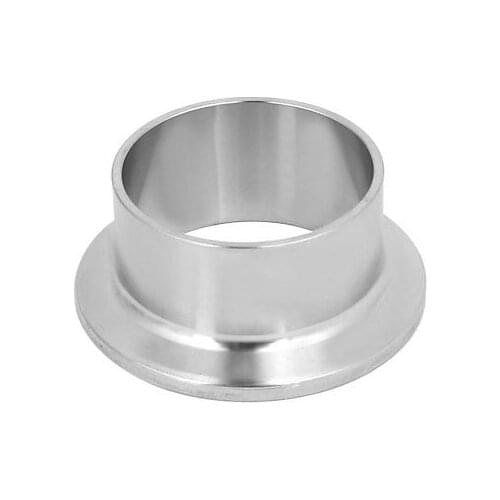 304 Stainless Steel 38mm OD Sanitary Pipe Weld on Ferrule Fits 1.5" Tri Clamp