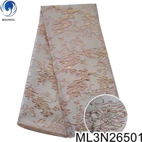African Lace Fabric 2021 High Quality Jacquard Lace Fabric NigerianLace Fabric for Dinner Dress party ML3N26