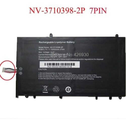 Laptop Battery For Irbis NB44 VL-40100100-2S 3.7V 10000MAH 37WH 5PIN and NV-3710398-2P 3.7V 10000MAH 37WH 7PIN New
