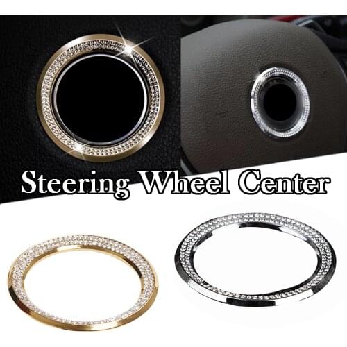 Diamond Rhinestone Crystal Car Styling Ring Steering Wheel Circle Trim Sticker Fit For BMW X3 X5 X6 F15 F10 F30 E91 E46 E39 E90