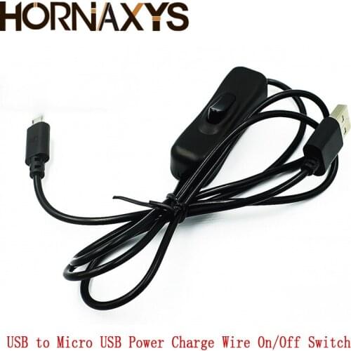 Micro USB Power Supply Charger Cable 1 M Wire With ON/OFF Switch Cable For Raspberry Pi 1M