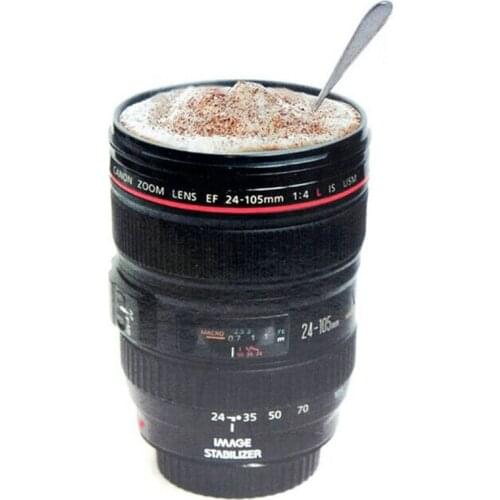 400ml Creative Different Specifications Camera Lens Water Bottle Practical ABS Stainless Steel Portable Travel Bottles