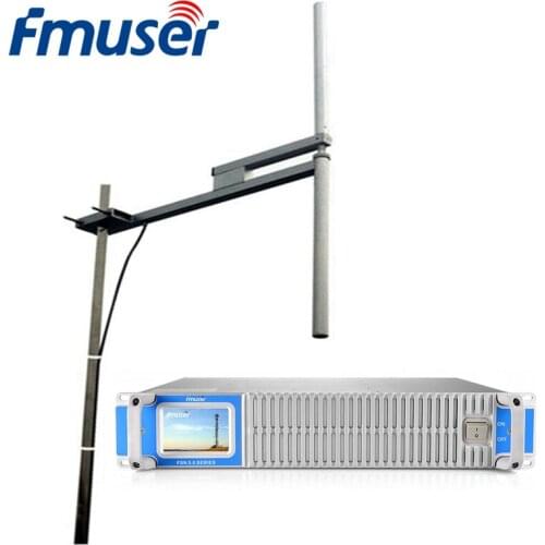 FMUSER FSN-2000T 2000W Compact Solid State FM Broadcast RadioTransmitter+1*FU-DV2 FM Dipole Antenna+30m Cable for radio station