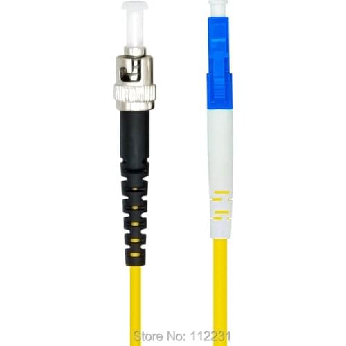 LC to ST 1Meters Optical Fiber Patch Cord Cable,LC/PC-ST/PC,3.0mm,Singlemode 9/125,Simplex
