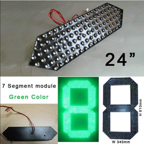 24" green color digita numbers module,7 segment,oil price,High brightness,led signs,led gas price,led score,remote control