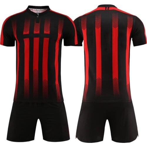 Football Jerseys Classic Red And Black Shirt Milan Soccer Jersey Clothes Suit Mens Quick Dry Training Football Shirts