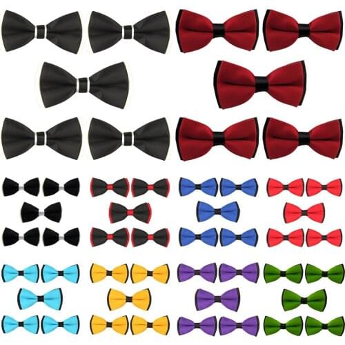 5 PCS Mens Classic Pre-tied Bow Tie Party School Wedding Adjustable Bowties BWTYY1002
