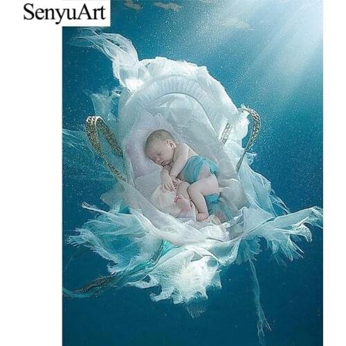 SenyuArt Diamond Painting Full Round Embroidery Picture Mosaic Art Accessorie Portrait Baby Cross Stitch Kit Handmade Home Decor