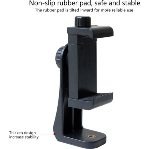 H7JF Smartphone Non-slip Holder Durable Tripod Adapter Cell Phone Bracket Mount Clip Multi-angle Adjustment for Selfie Stick