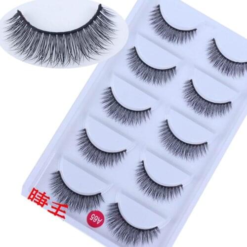 NEW 5 pairs real mink eyelashes natural false eyelashes 3D mink lashes makeup soft fake eyelash extension hand made eye ashes
