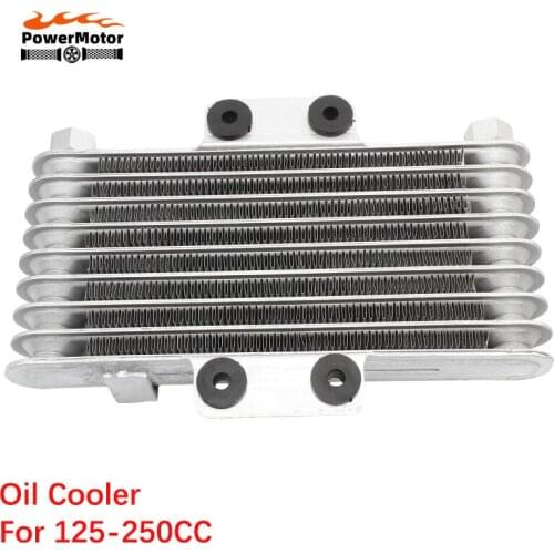 Motorcycle Oil Cooler Oil Engine Radiator Aluminum 125ml Cooling Radiators for 125CC-250CC Pit Dirt Bike ATV