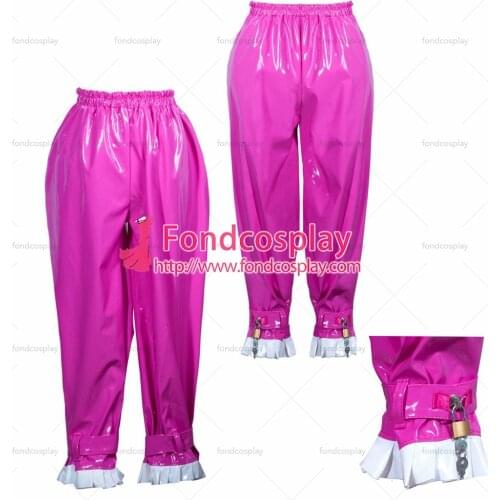 Sissy maid pvc pants lockable Uniform cosplay costume Tailor-made[G3775]