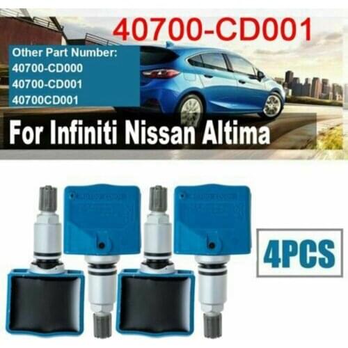 40700-CD001 Tire Pressure Monitoring System Sensor TPMS 315MHz for 03-07 Infiniti FX35 Q45 Nissan 350Z(Set of 4)