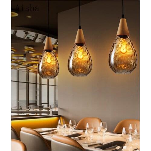 Glass Water Droplets Modern Pendant Light LED Kitchen Accessory Bedside Hanging Lamps Bedroom Living Room Fixture Bedroom Decor