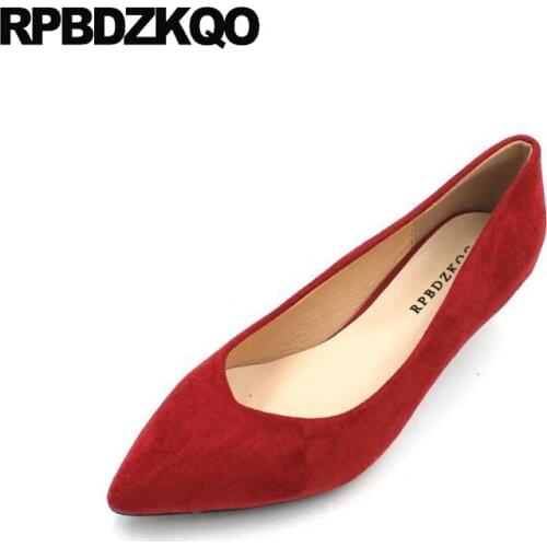 Black ladies low heels shoes thin scarpin new work kitten pumps 2019 cheap pointed toe leopard print red elegant suede cheetah