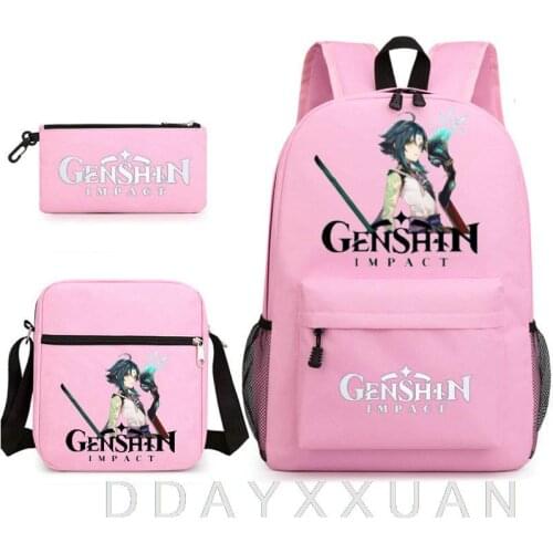 Game Genshin Impact Backpack for Girls Boys Travel Rucksack Itadori Megumi Backpacks for Teenage