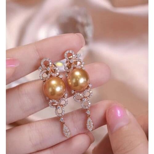 Gorgeous 925 Sterling Silver Earrings Findings Mountings Settings Jewelry Parts Fittings for Coral Jade Agate Beads Crystal