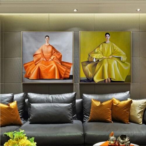 Splendid Attire Korean Japanese East Woman Canvas Painting Wall Art Picture For Living Room Home Decor Hanbok Posters And Prints