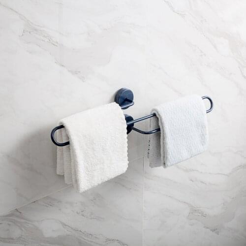 Punch-Free Towel Rack Bathroom Double Rod Rack Toilet Single Rod Towel Bar
