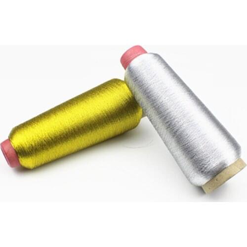 XUNZHE Gold / silver Computer Cross-stitch Threads Durable Overlock Sewing Machine Line Textile Metal Yarn Woven Line 2300 m