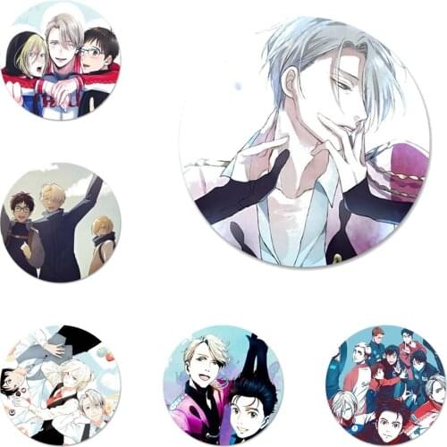 58mm Yuri On Ice Icons Pins Badge Decoration Brooches Metal Badges For Clothes Backpack Decoration