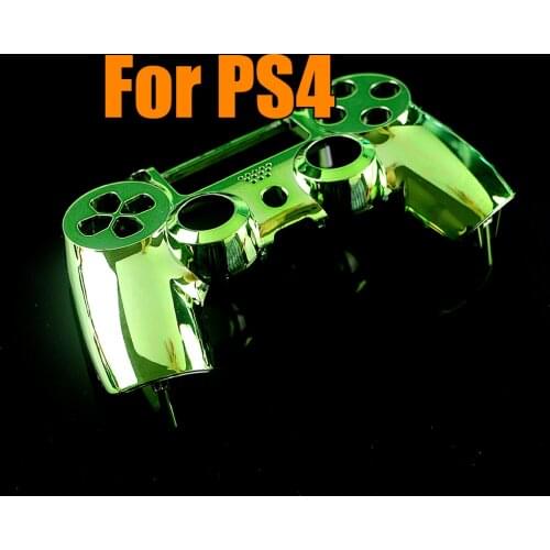 1pcs FOR PS4 JDS001 010 JDM001 Chrome Plastic Front Protective Shell case for PS4 Plating Front Top Housing Shell Case