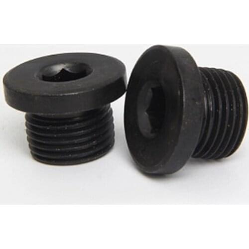 1Pcs M16 M18 M20-M30 Carbon Steel Allen inner hexagon Flange surface Belt edge Pipe plug hex bolt Length 1.5mm-2mm black