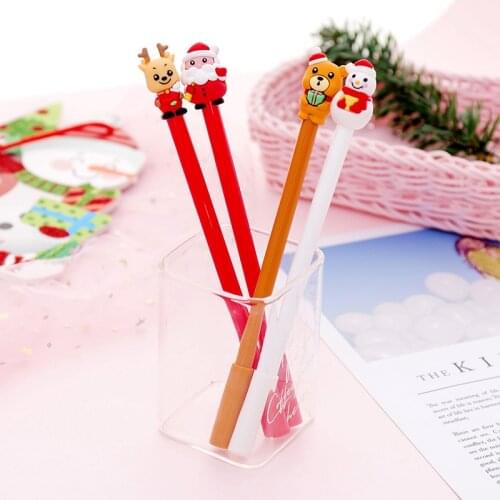 1PCS Cute Cartoon Christmas Series Neutral Pen Creative Students Pen Black Pen for Christmas Gel Pen Cute Stationary Wholesale