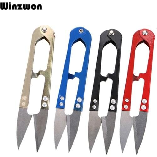 1Pcs Multicolor Embroidery Scissors U Shape Clippers Sewing Scissors Sharp Tailor Scissors Stainless Steel Fabric Craft Scissors