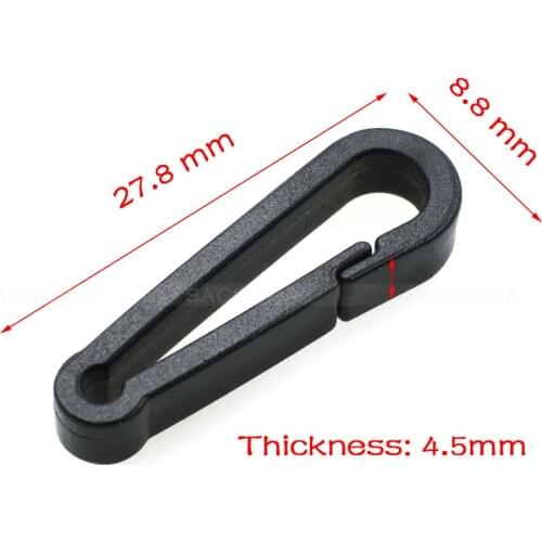 100pcs Gloves Hook Plastic Black Buckles Snap Hook Used For Shower Curtains Free Shipping