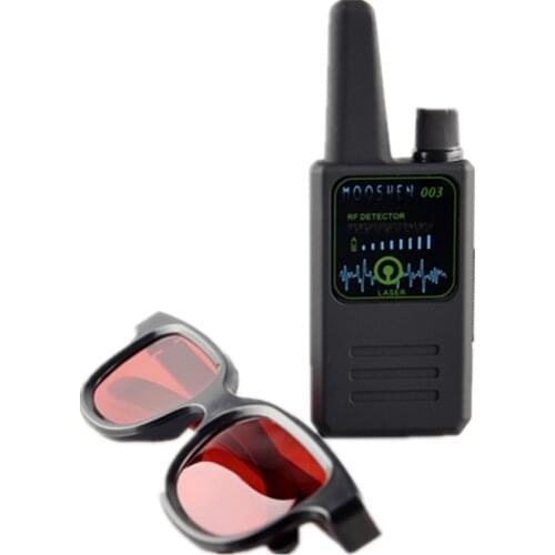 2019 Multi-function Anti-spy Detector Camera GSM Audio Bug Finder GPS Signal Detector Small Lens Infrared Glasses Finder M003