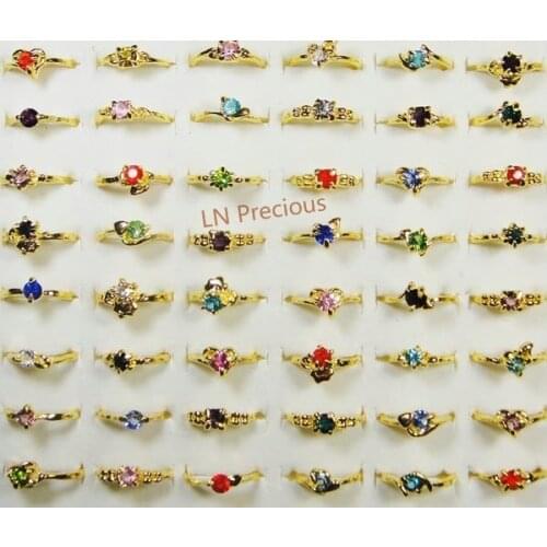 500pcs wholesale lots jewelry ring WOMENS RINGS rhinestone Gold Rings New free shipping BL119
