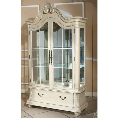 Antique furniture set sideboard white color wine cabinet for home furniture خزانة مشروبات بيضاء اللون للأثاث المنزلي GH213