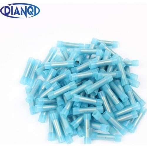 BNYF2 Cold pressed,Long Full Insulated Middle Joints Nylon brass Splice Connectors 100PCS terminal AWG16-14 1.5-2.5mm2 BNYF