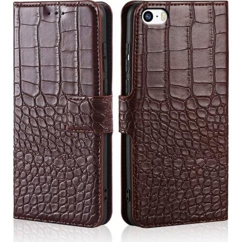 Case for iPhone 5 5S SE Case Crocodile texture leather Cover Phone Cases for iPhone 5 5S SE Coque flip
