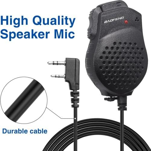 Dual PTT Baofeng UV-82 Speaker Microphone For Baofeng Two Way Radio UV-82 GT-5TP UV-82HX UV-82HP Walkie Talkie Portable Radio
