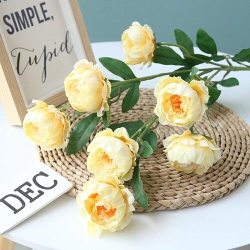 7 heads Peony Artificial Silk Flower Bouquet Home Table Room Wedding Party Decoration Floral Arrangement Craft